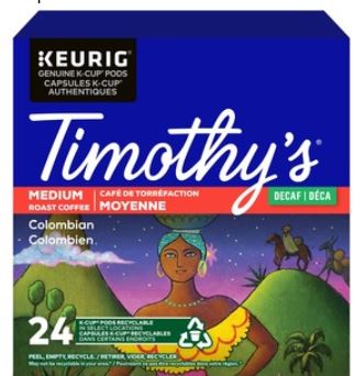 Timothy's Columbian Decaf 24/Pack