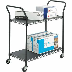 2 Shelf Wire Mobile Utility Cart