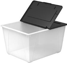 60L Flip Top File Storage Tote