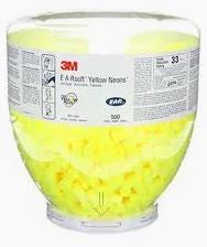 Yellow Neon Blast Bulk Refill Earplugs 500 Pair