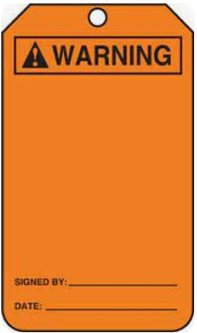 WARNING Tag 24/Pack
