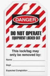This Equipment Locked Out 25/Box