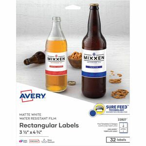 3-1/2"x4-3/4" Removable Labels 32/Pack