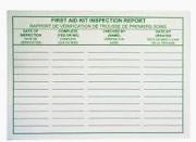 First Aid Kit Inspection Report Card Each