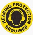 18" Floor Sign HEARING PROTECTION REQUIRED