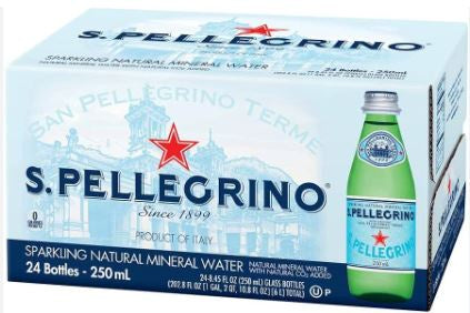 San Pellegrino Glass Carbonated Mineral Water 250 mL 24/Case