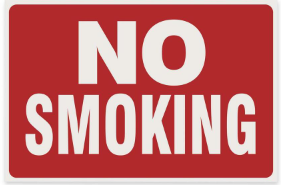 No Smoking Sign 8"x12" Each