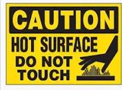 Caution Hot Surface Do Not Touch Sign