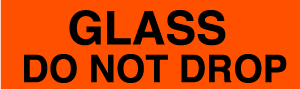 GLASS DO NOT DROP 2"x5-3/8" 500/Roll