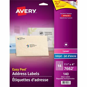 Clear Easy Peel Address Labels