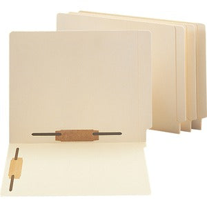 Manila Letter 0.75"Expansion End-Tab Straight Cut File Folder with Fasteners