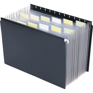 Black Letter Hanging Portable 7/8" Expanding Pocket File