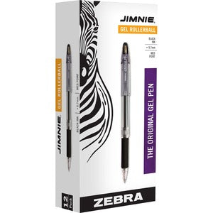 Black Medium 0.7mm Jimnie Gel Rollerball Pen Each