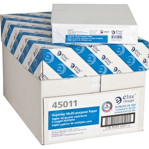 8.5"x11" 20lb Elite Image Punched Copy Paper - White
