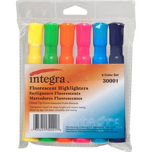 Assorted Chisel Desk Liquid Highlighters 6/Pack