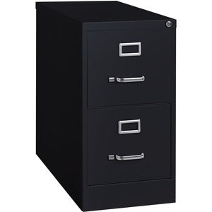 2 Drawer 15" Black Heavy Duty Security Lock Vertical file