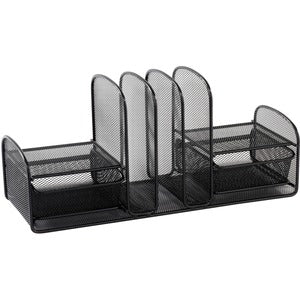 3 Up 2 Basket Black Mesh Desktop Organizer