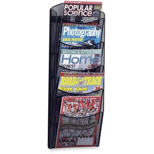 5 Pocket Black Mesh Literature Organizer