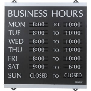 Century Business Hours Sign