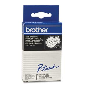 P-Touch TC291 23/64"x24-39/64' White Laminated Tape