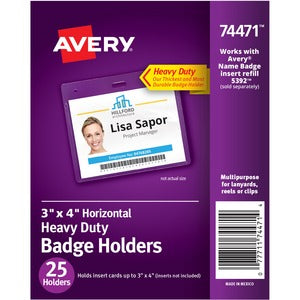 Heavy Duty Secure Top Badge Holders