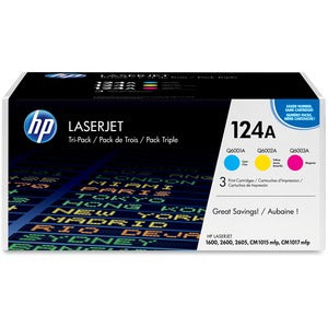 124A (CE257A) 3-pack Cyan/Magenta/Yellow Original LaserJet Toner
