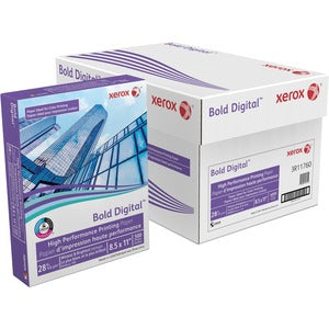 8.5"x11" 100 Bright 28lb Xerox Bold Digital Printing Paper - White