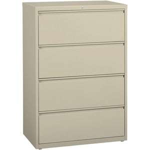 36"W Lateral 4 Drawer Black File