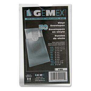 3"x5" Clear Vinyl Envelopes 50Pack
