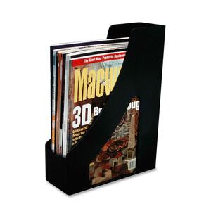 12.5"x3"x9.6" Black Orderly Magazine File