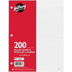 10.7"x8.3" 7mm 3 Hole Punched Ruled With Margin Filler Paper