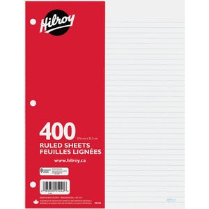 10.3"x8.3" 3 Hole Punched 7mm Ruled With Margin Filler Paper