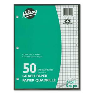 10.8"x8.3" 5:1" Two-Sided Quad Ruled Filler Paper