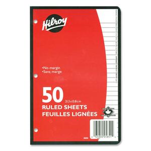 5.7"x8.5" 7 mm 3-Hole Punched Ruled Filler Paper