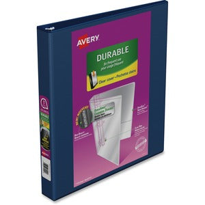 1" Navy Durable View Slant-D Presentation Binder