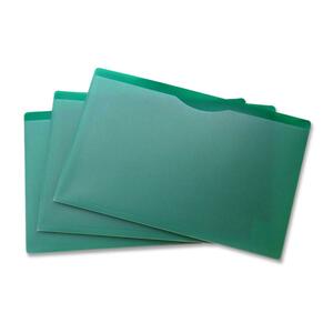 14.50"x10" Green 1" Expansion File Jackets