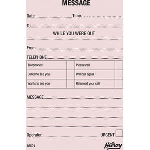 3.5"x5" 72 Sheet Telephone Message Pad