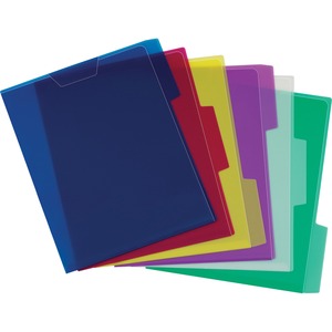 Assorted Colour Poly View Letter Folder 6/Pack
