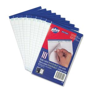 5"x7-3/8" White 0.28" Ruled Micro Perforated Notepad