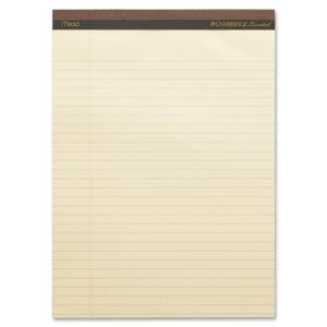 8.5"x11-3/4" Ivory Cambridge Perforated Notepad