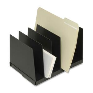 6 Compartment Black Desktop Organizer
