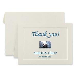 4-1/2"x5-1/2" Embossed Border Fold Over Note Card