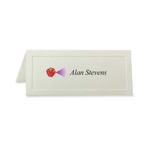 4-1/8"x1-4/5" Ivory  Embossed Traditional Place Card