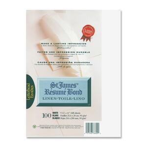 8-1/2"x11" Linen Resume Bond Paper 100/Pack