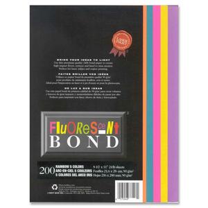 Fluorescent Bond Rainbow Colors Printed Laser Paper