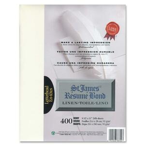 8.5"x11" Ivory Resume Bond Paper 400/Pack