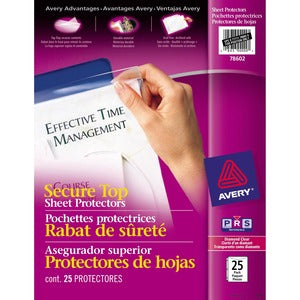 8-1/2"x11" Secure Top Sheet Protector 25Pack