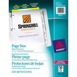 8-11/2"x11" Page Size Sheet Protector 50Pack