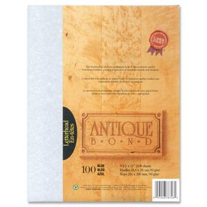First Base Antique Bond Parchment Paper - Blue