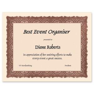 8.50"x11" Red Gloche Certificate